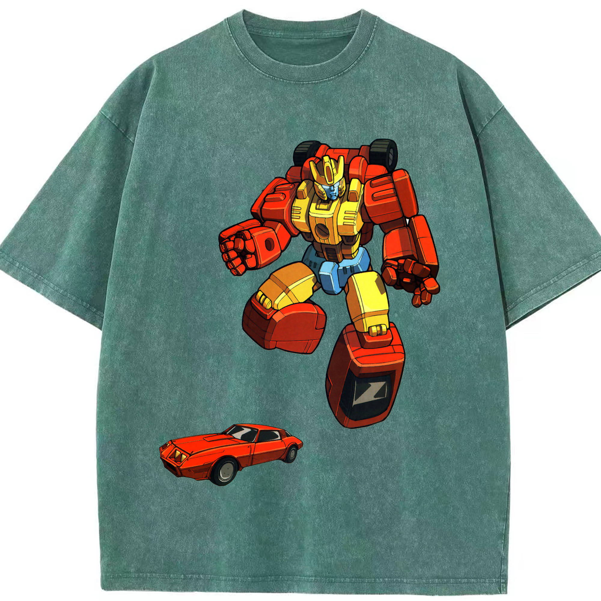 （画像用）  綿100% ヴィンテージ風 半袖Tシャツ（フロントプリント）